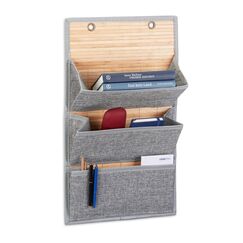 Relaxdays 10021797 Bambus, Polyester Grau