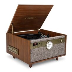 Victrola Century Signature Audio-Plattenspieler mit Riemenantrieb Walnuss, Farbe: Walnuss