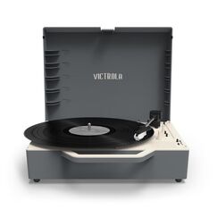 Victrola Re-Spin Audio-Plattenspieler mit Riemenantrieb Grau, Farbe: Grau