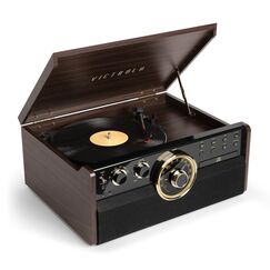 Victrola Empire Audio-Plattenspieler mit Riemenantrieb Espresso