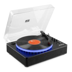 Fenton RP162LED Audio-Plattenspieler mit Riemenantrieb Schwarz Automatisch
