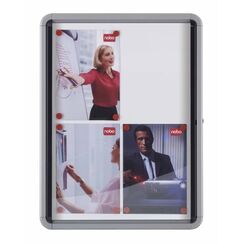 Nobo Schaukasten für den Innenbereich, magnetische Rückwand 4xA4