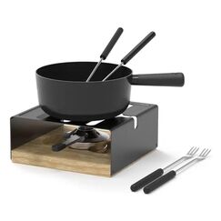 Stöckli 8580.741911 Fondue Set Schwarz, Holz
