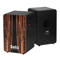 Sela SE-107 Cajón-Trommel Schwarz, Walnuss