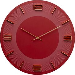 KARE Leonardo Quarzuhr Rund Rot, Gold