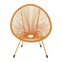 KARE Acapulco Gartenstuhl Netz-Sitz Netz-Rückenlehne Polyethylen, Stahl Orange