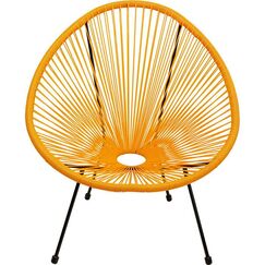 KARE Acapulco Gartenstuhl Netz-Sitz Netz-Rückenlehne Polyethylen, Stahl Orange