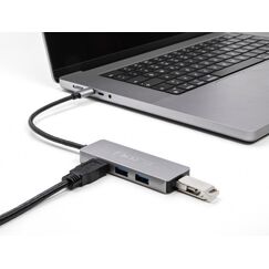 DeLOCK 4 Port USB 5 Gbps Hub mit USB Type-C Anschluss – USB Typ-A Buchsen seitlich