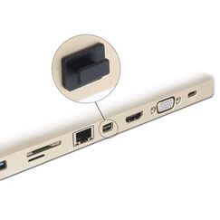 DeLOCK 64026 Steckdosensicherung mini Displayport Schwarz 10 Stück(e)
