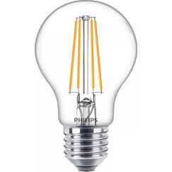 Philips Filament-Lampe, transparent, 60W A60 E27 x3