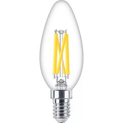 Philips Filament-Kerzenlampe, B35 E14, transparent, 60 W