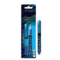 Herlitz New Batik Fearless Füllfederhalter Kartuschenfüllsystem Blau, Gold 1 Stück(e)