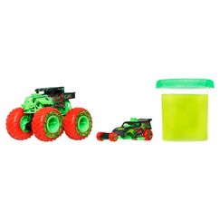 Hot Wheels Monster Trucks Mutant Chaos Spielzeugtruck, Die-Cast-Auto und 113 g Schleim (Stile können abweichen)