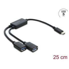 DeLOCK 64373 Schnittstellen-Hub USB Typ-C 5000 Mbit/s Schwarz