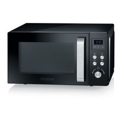 Severin MW 7752 Mikrowelle Schwarz, Edelstahl Kombi-Mikrowelle Arbeitsplatte 25 l 900 W