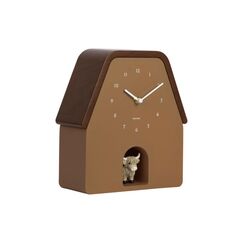 Karlsson Highland Cow Cuckoo Mechanische Uhr Quadratisch Braun