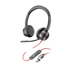 HP Poly Blackwire 8225 USB-C Stereo-Headset + USB-C/A-Adapter