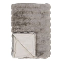 House Nordic Galena Überwurfdecke 130 x 180 cm Polyester Grau