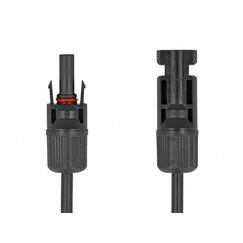 DeLOCK DL4 Solar Kabel 6 mm² Stecker zu Buchse 1 m schwarz, Länge: 1 m