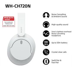 Sony WH-CH720N Kopfhörer Verkabelt & Kabellos Kopfband Anrufe/Musik USB Typ-C Bluetooth Weiß