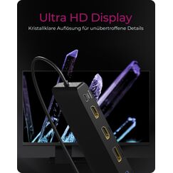 ICY BOX IB-DK2116-C, USB Type-C® Notebook DockingStation mit dreifacher Videoausgabe