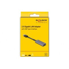 DeLOCK USB Typ-A Adapter zu 2,5 Gigabit LAN slim