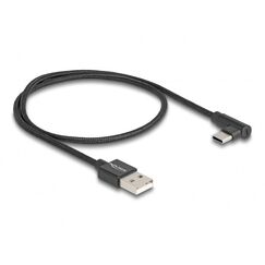 DeLOCK USB 2.0 Kabel Typ-A Stecker zu USB Type-C Stecker gewinkelt 0,5 m schwarz