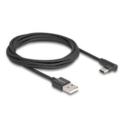 DeLOCK USB 2.0 Kabel Typ-A Stecker zu USB Type-C Stecker gewinkelt 2 m schwarz