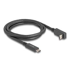 DeLOCK USB 10 Gbps Kabel USB Type-C Stecker zu USB Type-C Stecker gewinkelt oben / unten 1 m 4K PD 60 W mit E-Marker