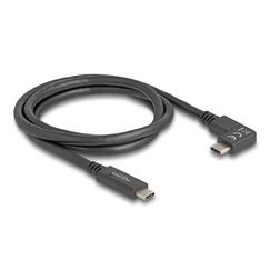 DeLOCK USB 10 Gbps Kabel USB Type-C Stecker zu USB Type-C Stecker gewinkelt links / rechts 1 m 4K PD 60 W mit E-Marker