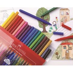 Faber-Castell 155310 Filzstift Schwarz, Blau, Braun, Cyan, Grün, Pink, Rot, Violett, Gelb 10 Stück(e)