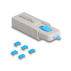 DeLOCK Micro USB Port Blocker Set für Micro USB Buchse 5 Stück + Verschlusswerkzeug