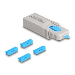 DeLOCK DisplayPort Port Blocker Set für DisplayPort Buchsen 4 Stück + Verschlusswerkzeug