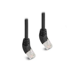 DeLOCK RJ45 Netzwerkkabel Cat.6A S/FTP 45° nach oben gewinkelt 0,25 m schwarz, Länge: 0,25 m