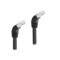 DeLOCK RJ45 Netzwerkkabel Cat.6A S/FTP 45° nach unten gewinkelt 2 m schwarz, Farbe: Schwarz, Länge: 2 m