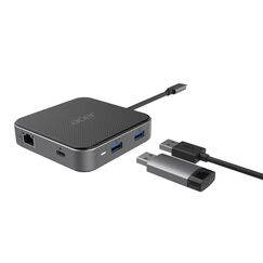 Acer 7-in-1 USB 4 Dongle Kabelgebunden USB4 Schwarz, Silber