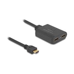 DeLOCK HDMI Splitter 1 x HDMI in zu 2 x HDMI out 4K 60 Hz mit Downscaler