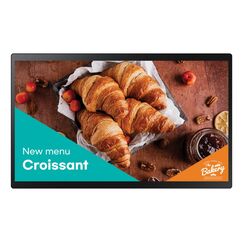 Samsung QB24C-T Digital Signage Flachbildschirm 61 cm (24") LED WLAN 250 cd/m² Full HD Schwarz Touchscreen Eingebauter Prozessor Tizen 7.0 16/7