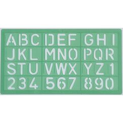 Linex 100412307 Schablone Grün Polypropylen Buchstaben-/Zahlenschablone