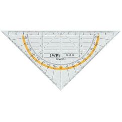 Linex 1616G 45° Dreieck Polystyrene Transparent, Gelb 1 Stück(e)