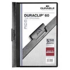 Durable Duraclip 60 Präsentations-Mappe PVC Schwarz, Transparent