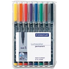 Staedtler 313 WP8 Permanent-Marker Schwarz, Blau, Braun, Grün, Orange, Rot, Violett, Gelb 1 Stück(e)
