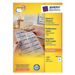 Avery 3667-200 selbstklebendes Etikett Weiß 12800 Stück(e)