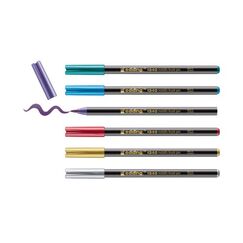 Edding 1340 Filzstift Gold, Metallicblau, Metallic green, Metallic rot, Metallic violett 6 Stück(e)