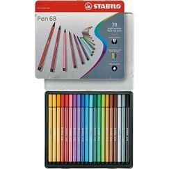 STABILO Pen 68 Filzstift Mehrfarbig 20 Stück(e)