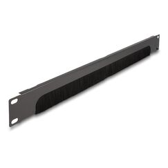 DeLOCK 19″ Kabelmanagement Bürstenleiste unten offen 1 HE dunkelgrau
