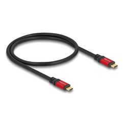 DeLOCK USB 20 Gbps Kabel USB Type-C Stecker zu Stecker PD 3.0 100 W E-Marker 0,5 m rot Metall, Länge: 0,5 m