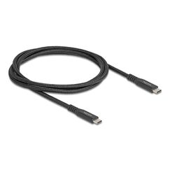 DeLOCK USB 20 Gbps Kabel USB Type-C Stecker zu Stecker PD 3.0 100 W E-Marker 1 m schwarz Metall