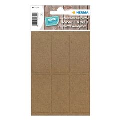 HERMA 15755 selbstklebendes Etikett Abgerundetes Rechteck Permanent Braun 24 Stück(e)