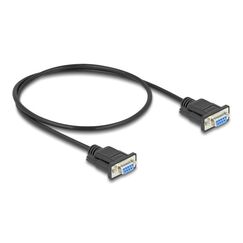 DeLOCK Seriell Kabel RS-232 D-Sub9 Buchse zu Buchse mit schmalem Steckergehäuse 0,5 m, Länge: 0,5 m